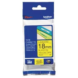 Brother TZe-641 Authentic Label Tape Self Adhesive Black Print on Yellow 18 mm x 8m