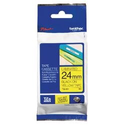 Brother TZe-651 Authentic Label Tape Self Adhesive Black Print on Yellow 24 mm x 8m