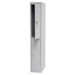 Realspace Metal Locker 2 Doors Key lock 300 x 500 x 1,800 mm Grey