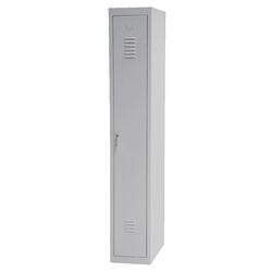 Realspace Metal Locker Base Unit with 1 Door Key Lock180 x 30 x 50 cm Grey