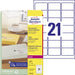 Avery L7560-25 Address Labels Self Adhesive 63.5 x 38.1 mm Clear 25 Sheets of 21 Labels