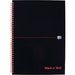 OXFORD Notebook Black n' Red A4 Ruled Spiral Bound Cardboard Hardback Black, Red Perforated 140 Pages 70 Sheets