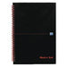 OXFORD Notebook Black n' Red A5 Ruled Spiral Bound Cardboard Hardback Black, Red Perforated 140 Pages 70 Sheets