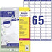 Avery UltraGrip Mini Address Labels Self Adhesive 38.1 x 21.2 mm White 25 Sheets of 65 Labels