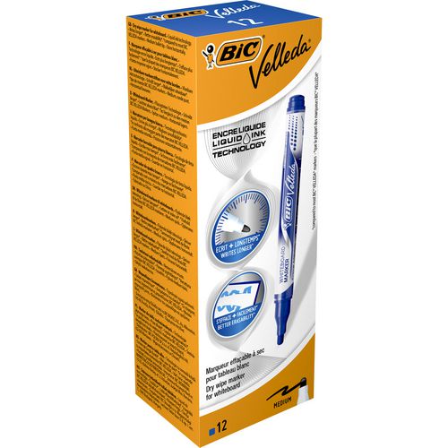 BIC Velleda Whiteboard Marker Medium Bullet Blue 2.2 mm Pack of 12