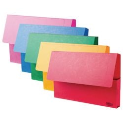 Office Depot Document Wallet Folio Pressboard 35.4 (W) x 3.2 (D) x 24 (H) cm Assorted Pack of 10