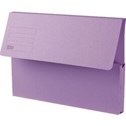 Office Depot Document Wallet Folio Manila Landscape 35.4 (W) x 3.2 (D) x 24 (H) cm Purple Pack of 50