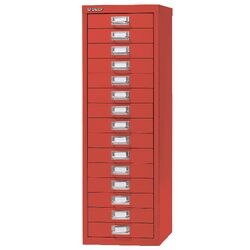 Bisley Multi Drawer Cabinet H3915NL 15 Drawers Red 279 x 380 x 860 mm