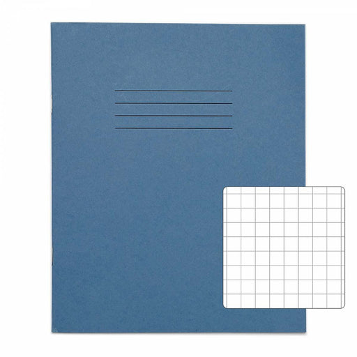 Rhino 8 x 6.5 Exercise Book 48 Page 10mm Squares S10 Light Blue (Pack 100) - VEX342-383-8