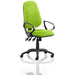 Dynamic Independent Seat & Back Task Operator Chair Myrrh Green Fabric Loop Arms Eclipse Plus XL Myrrh Green Seat Without Headrest High Back