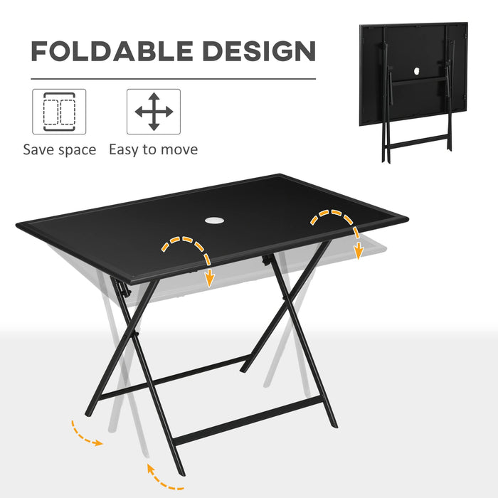 OutSunny Table 84B-662 Metal, Tempered Glass 700 x 1,100 x 700 mm