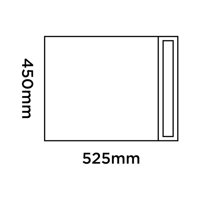 Purely Packaging polythene pocket peel & seal white 70mic 525x450 Pack of 100