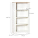 HOMCOM 4-Tier Bookcase Multi-Purpose White 790 x 310 x 1,450 mm