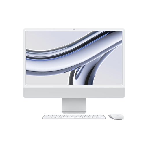 All-in-one 24-inch iMac with Retina 4.5K display - M3 chip with 8 core CPU and 8 core GPU - 8GB RAM - 256GB SSD - Silver - Z195