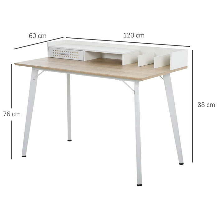 HOMCOM Writing Desk White 600 x 880 mm