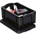 Really Useful Box Plastic Storage 9 Litre Black 255 x 395 x 155 mm