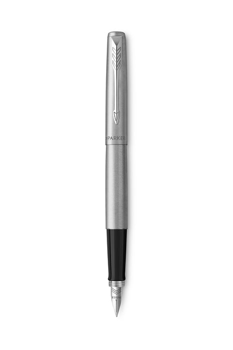 Parker Jotter Fountain Pen Stainless Steel Barrel Medium Blue