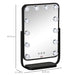 HOMCOM Mirror ABS (Acrylonitril-butadieen-styreen), Glass,Metal Black 32.8 x 11 x 47.4 cm