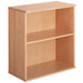 Dams International Bookcase with 1 Shelf Deluxe Desk High 800 x 600 x 725 mm Beech