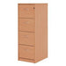 Dams Filing Cabinet with 4 Lockable Drawers Deluxe 480 x 650 x 1360mm Beech