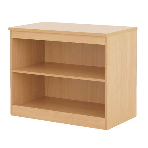 Dams International Bookcase with 1 Shelf Deluxe 1020 x 550 x 725 mm Beech