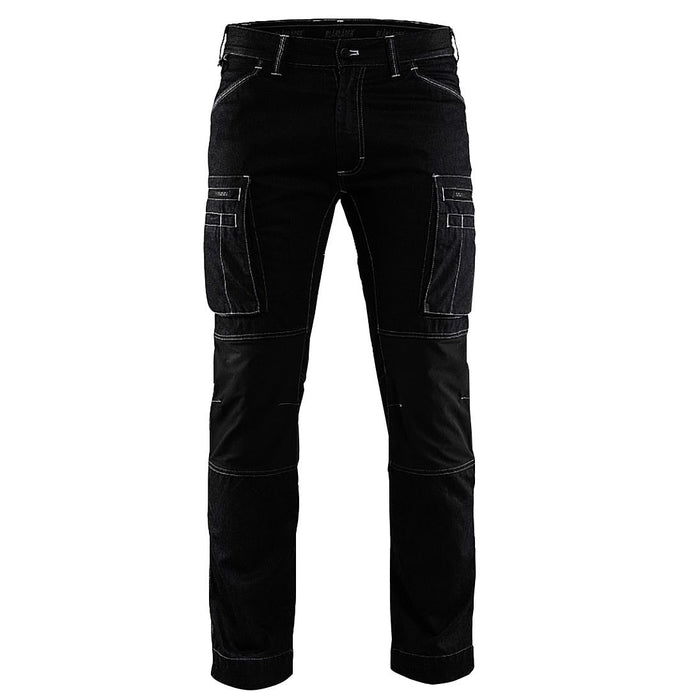 BLÅKLÄDER Trousers 14591142 Cottone, PA (Polyamide) Black Size 32S