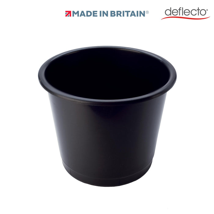 Plastic Waste Bin 14L Black 31.4 x 25.4 cm