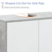 kleankin Bathroom Vanity White 300 x 680 mm