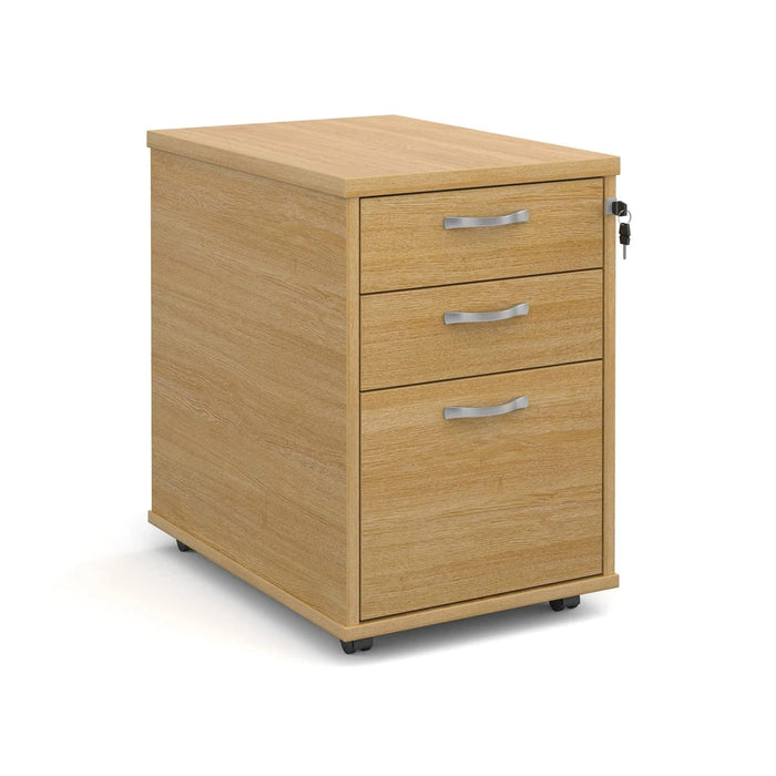 Dams International Mobile Pedestal Lockable MFC 426 x 600 x 630 mm Oak