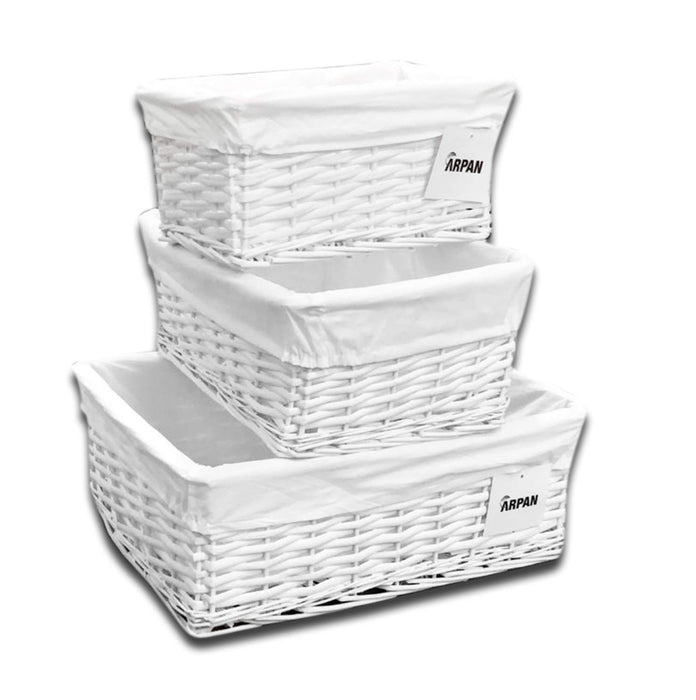 ARPAN Storage Basket Wicker White