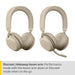 Jabra Evolve2 75 - Headset - on-ear - Bluetooth - wireless - active noise cancelling - USB-A - noise isolating - beige - Optimised for UC