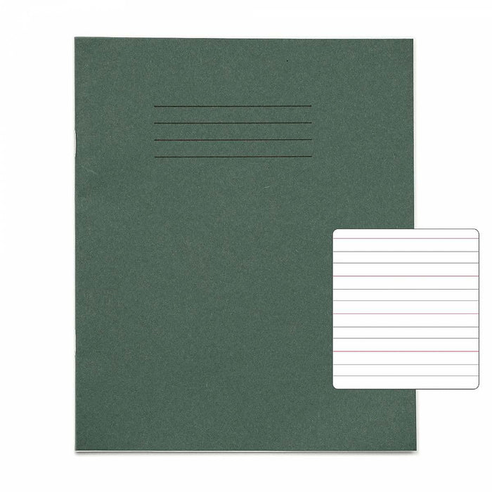 Rhino 8 x 6.5 Inches Learn to Write Book 32 Page Narrow-Ruled Dark Green (Pack 100) - SDXB6-8