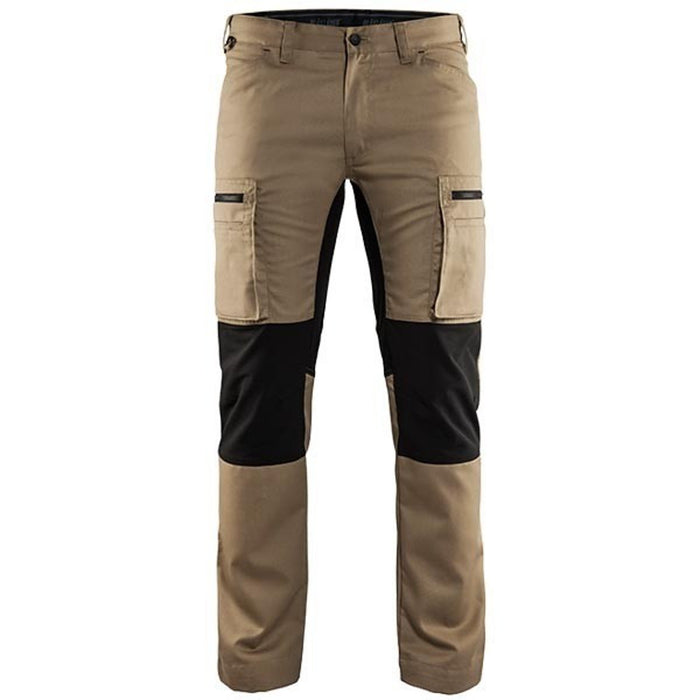 BLÅKLÄDER Trousers 14591845 Cotton, PL (Polyester) Stone, Black Size 36R