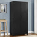 DOREL HOME Carver PB, Paper Wrap; Metal Storage Cabinet Non Lockable 800.00 (W) x 391.00 (D) x 1,631.00 (H) mm Black