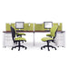 Rectangular Single Desk with Walnut Melamine Top and Silver Frame 4 Legs Adapt II 1200 x 800 x 725mm