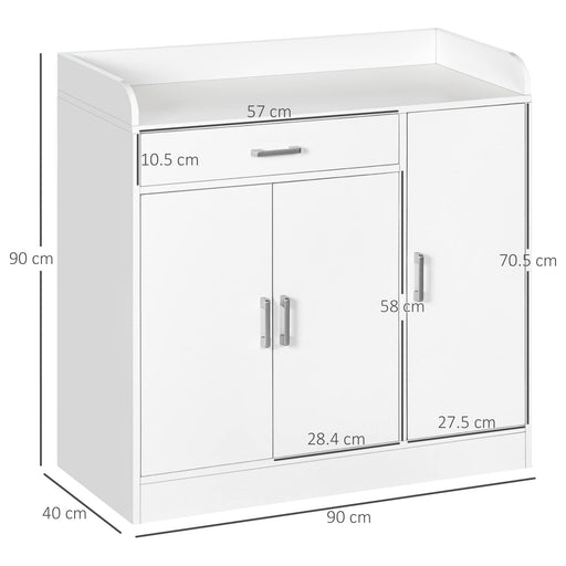 HOMCOM Storage Cabinet 838-221WT MDF (Medium-Density Fibreboard)