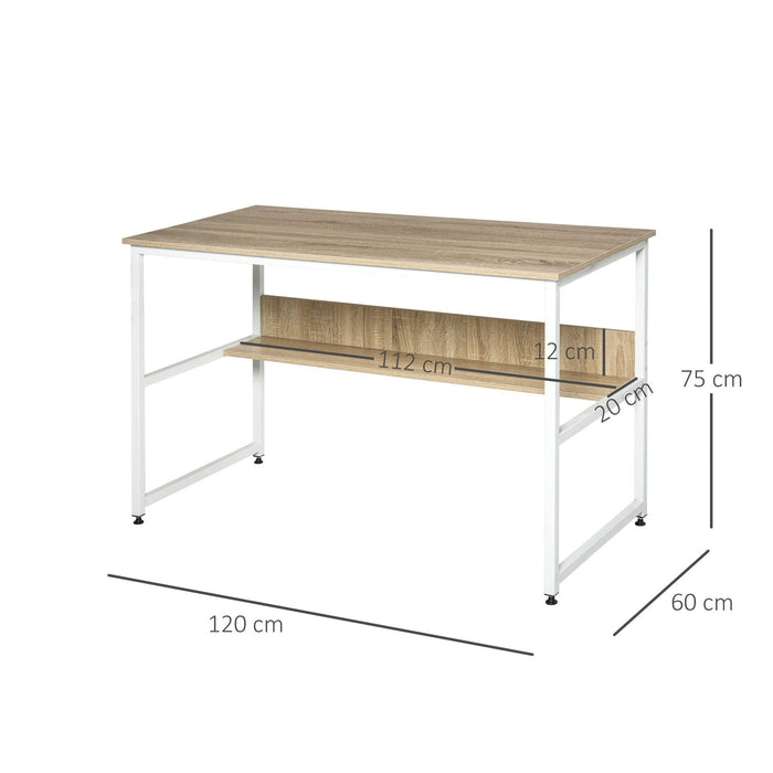 HOMCOM Writing Desk Yellow 600 x 750 mm