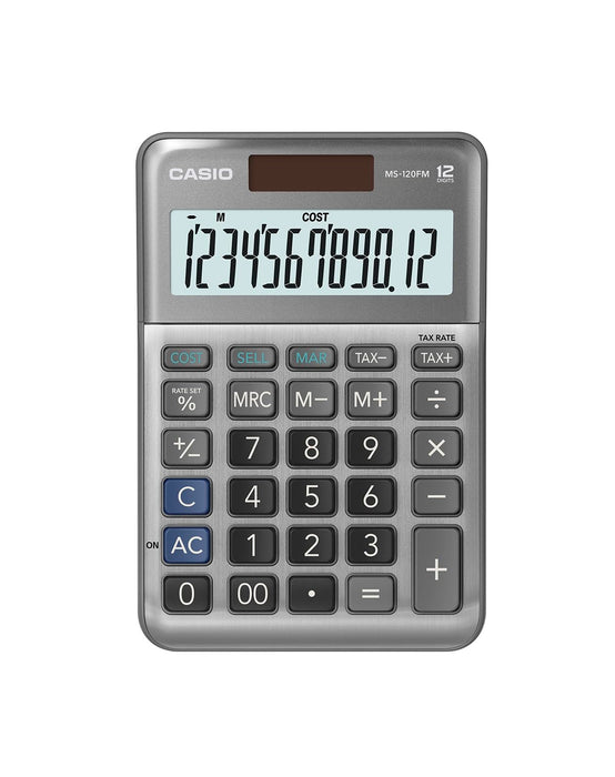 CASIO Destop Calculator MS-120FM 12-Digit Grey