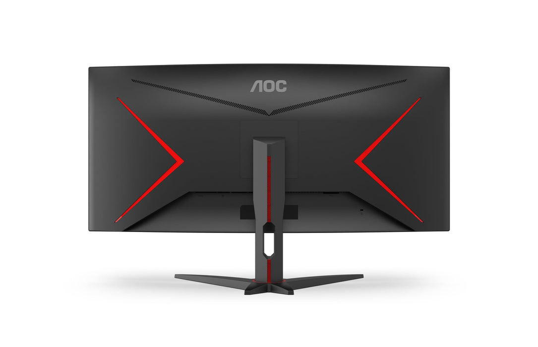 AOC Gaming CU34G2XE/BK - LED monitor - gaming - curved - 34" - 3440 x 1440 WQHD @ 144 Hz - VA - 4000:1 - HDR10 - 1 ms - HDMI, DisplayPort - black, red