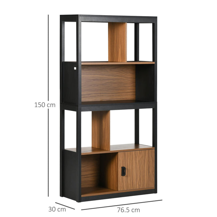 HOMCOM Bookcase 836-504 Walnut brown 765 x 300 x 1,500 mm