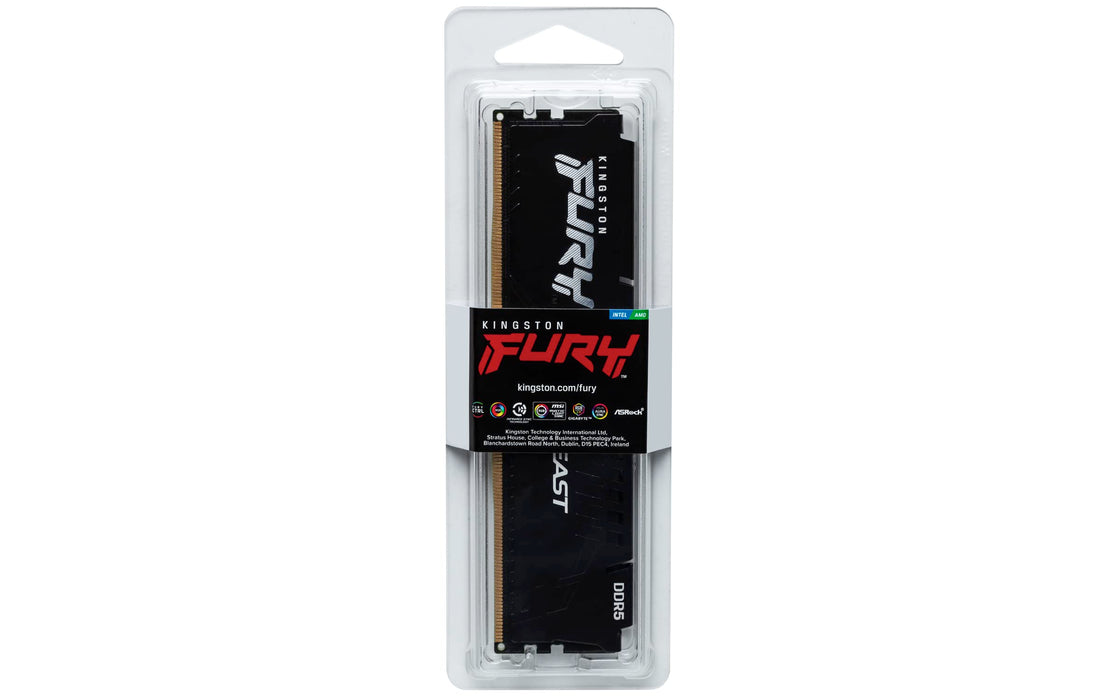 Kingston FURY Beast - DDR5 - module - 32 GB - DIMM 288-pin - 5600 MHz / PC5-44800 - CL40 - 1.25 V - unbuffered - on-die ECC