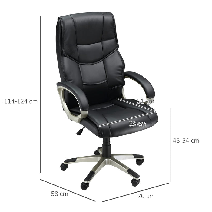 HOMCOM Office Chair Cream PU Leather 5550-3301