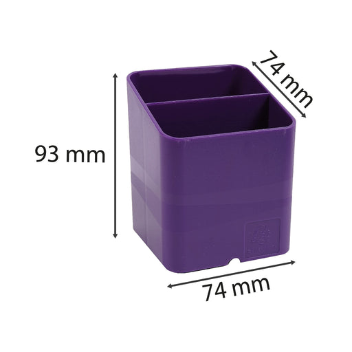 Exacompta Pen Pot 67720D Classic Polysterene 93 x 74 x 74 mm Purple Pack of 10