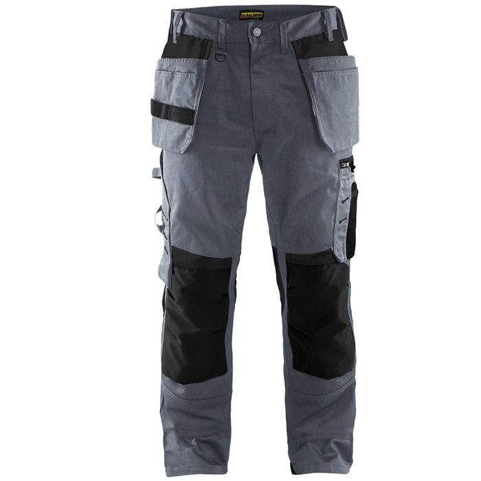 BLÅKLÄDER Trousers 15551860 Cotton, PL (Polyester) Grey, Black Size 38L