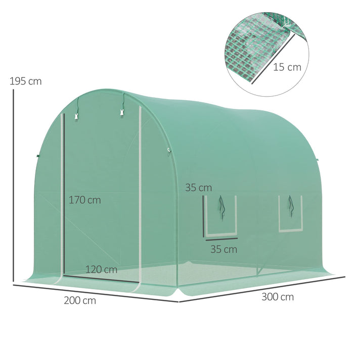 OutSunny Greenhouse 0.02 x 0.03 x 0.0195 m Green