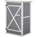 OutSunny Garden Shed with Shelves Grey 56 x 115 cm