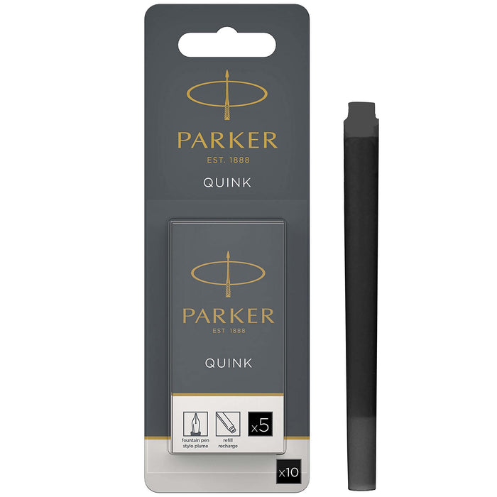 Parker 1950206 Fountain Pen Refill Black Pack of 10