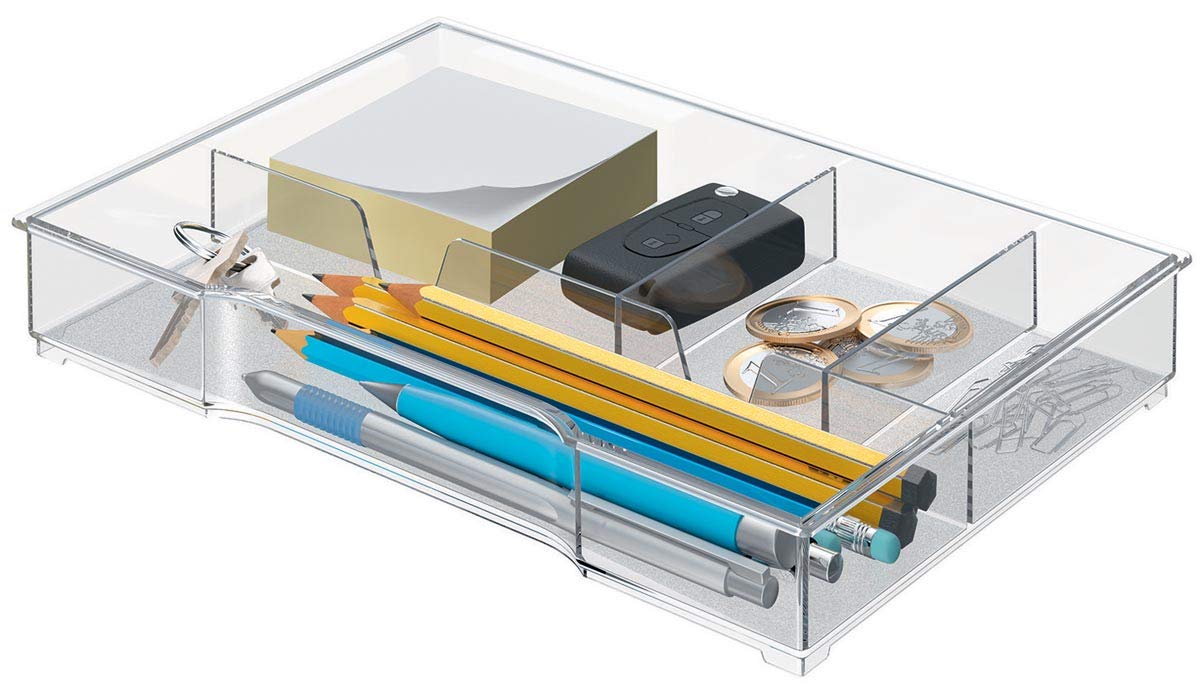 Leitz Desktop Drawers 52150002 Transparent Transparent 24.5 (W) x 3.3 (H) cm Pack of 6