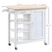 HOMCOM Kitchen Cart MDF (Medium-Density Fibreboard), Steel White 400 x 920 x 840 mm