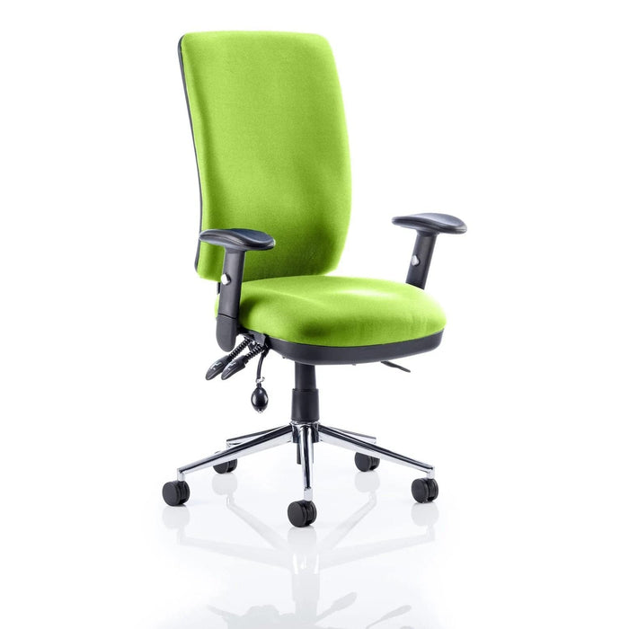 dynamic Triple Lever Ergonomic Office Chair with Adjustable Armrest and Seat Chiro High Back Myrrh Green